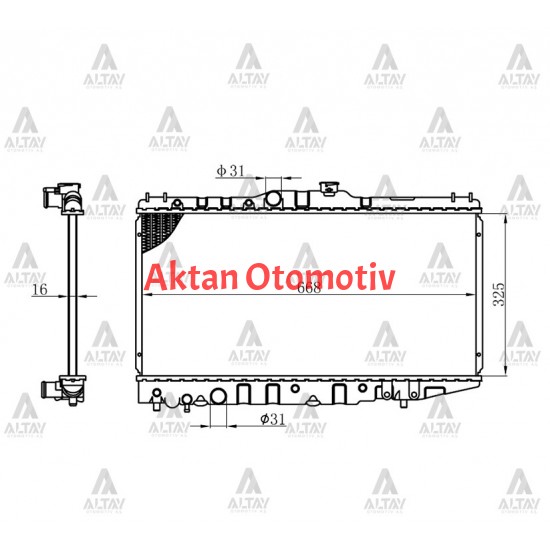 RADYATÖR SU COROLLA 88-92 AE-92 / CORONA AT171 M-T BRAZING RADYATÖR SU COROLLA 88-92 AE-92 / CORONA AT171 M-T BRAZING