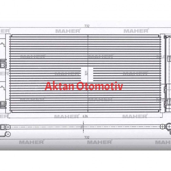RADYATÖR KLİMA DUSTER 09-12 1.5DCI 108 HP BRAZING