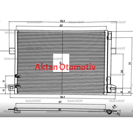 RADYATÖR KLİMA AMAROK 10= BRAZING
