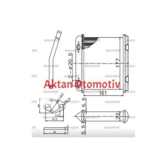 RADYATÖR KALORİFER VECTRA A 88-95 / ASTRA F 91-98 / ASTRA F CLASSIC 98-02 DELPHI TİPİ MEKANİK RADYATÖR KALORİFER VECTRA A 88-95 / ASTRA F 91-98 / ASTRA F CLASSIC 98-02 DELPHI TİPİ MEKANİK