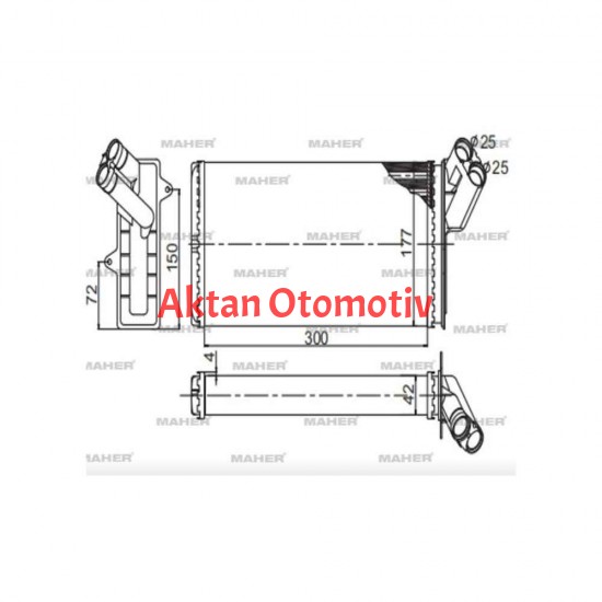RADYATÖR KALORİFER JUMPY I  94-07 / SCUDO 96-06 / EXPERT 96-06 MEKANİK