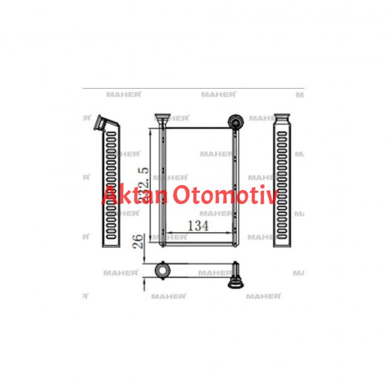 RADYATÖR KALORİFER MEGANE II 08-10 / SCENIC II 03-09 BRAZING