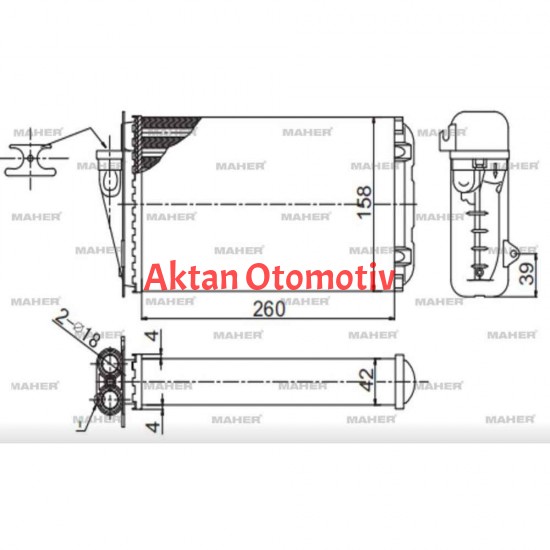 RADYATÖR KALORİFER TEMPRA  92-99 / TIPO 90-00  MEKANİK MUSLUKLU