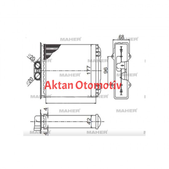 RADYATÖR KALORİFER VECTRA B 96-02 KLIMALI MEKANİK