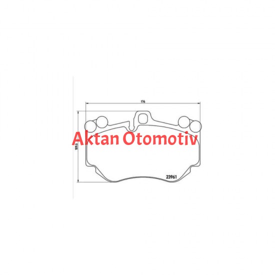 FREN BALATA PORSCHE 02-10 CAYENNE 955 3.2i ÖN