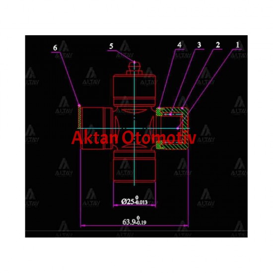 İSTAVROZ MAFSAL (ŞAFT) CARRY 98-01 / VITARA / JIMNY / PAJERO (64mm X 25mm DIŞTAN SEGMAN) İSTAVROZ MAFSAL (ŞAFT) CARRY 98-01 / VITARA / JIMNY / PAJERO (64mm X 25mm DIŞTAN SEGMAN)