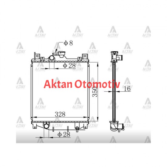 RADYATÖR SU SWIFT  90-01 1.0 / 1.3 M-T BRAZING