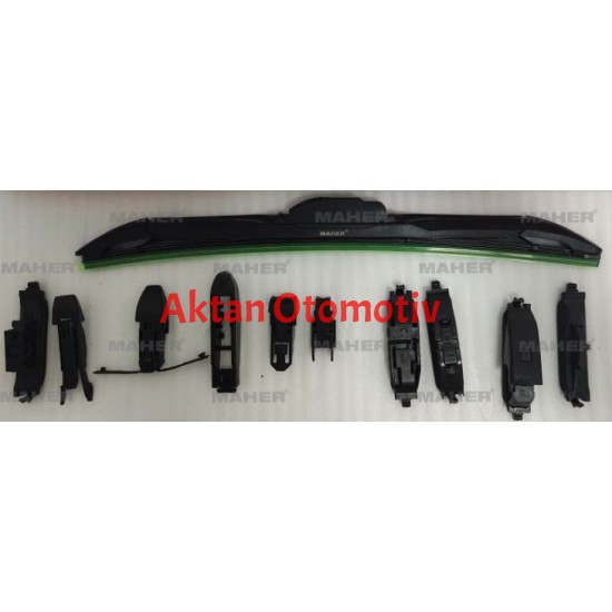 SİLECEK SÜPÜRGESİ TEK TİP ÜNİVERSAL 11 APARATLI 15 HYBRID (380mm)