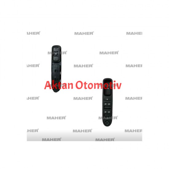 DÜĞME CAM AÇMA 307 02=  AYNA AYAR DÜĞMELİ (DÖRTLÜ)  SOL