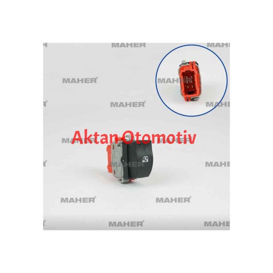 DÜĞME CAM AÇMA MASTER II (TEKLİ) KIRMIZI SOL