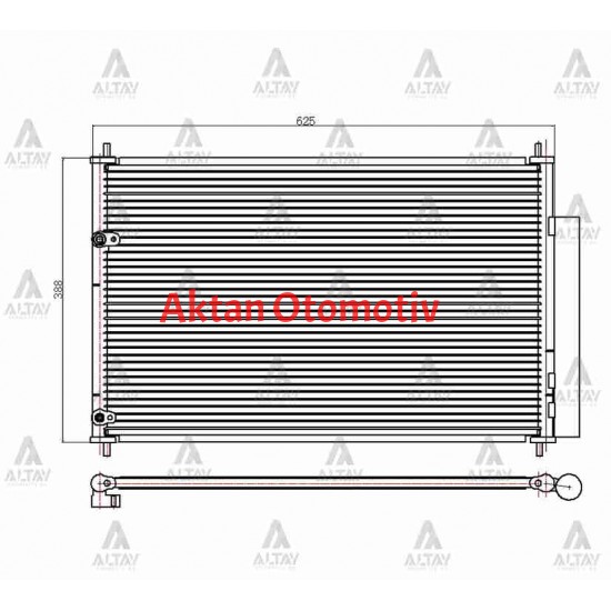 RADYATÖR KLİMA COROLLA 06= / AURIS 08= / AVENSIS 08= / VERSO 09= BRAZING