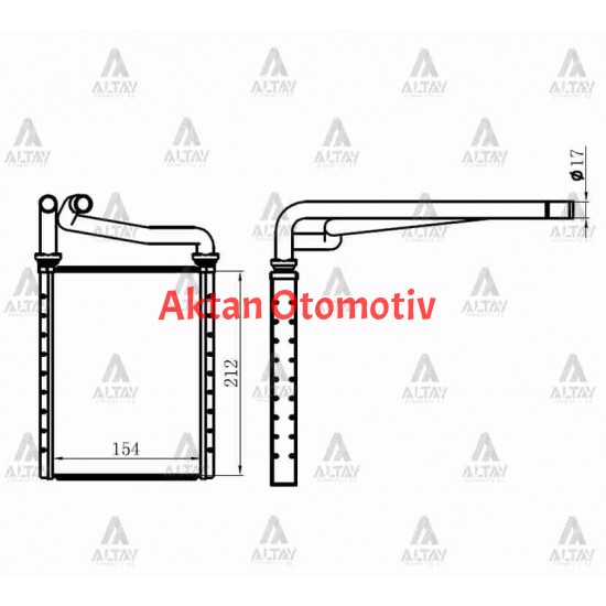 RADYATÖR KALORİFER COROLLA 02-07 VVTI BRAZING