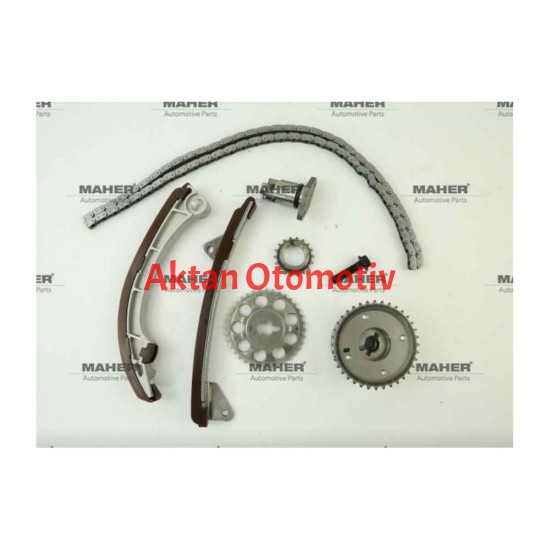 EKSANTRİK ZİNCİR SETİ+CVVT DİŞLİ COROLLA 02-06 1.4 - 1.6 / AVENSIS 03-08 1.6 / BENZINLI / 1ZZFE/ 3ZZFE / 4ZZFE (6 PARÇA)