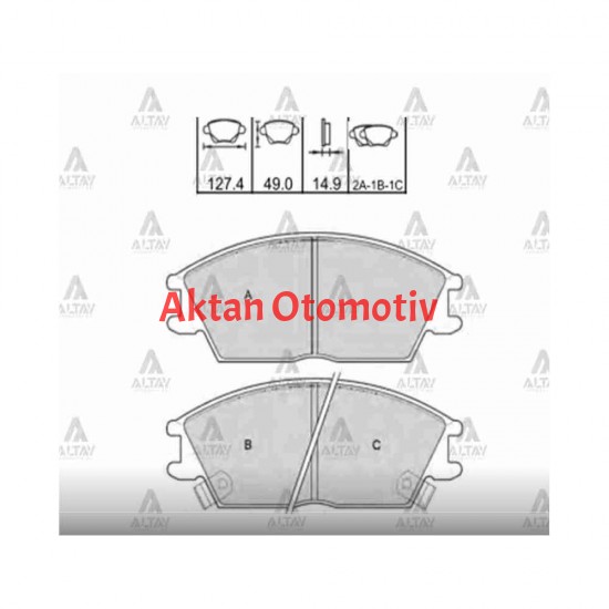 FREN BALATA ACCENT  95-06 / GETZ 03-11 BENZİNLİ / EXCEL 90-94 ÖN