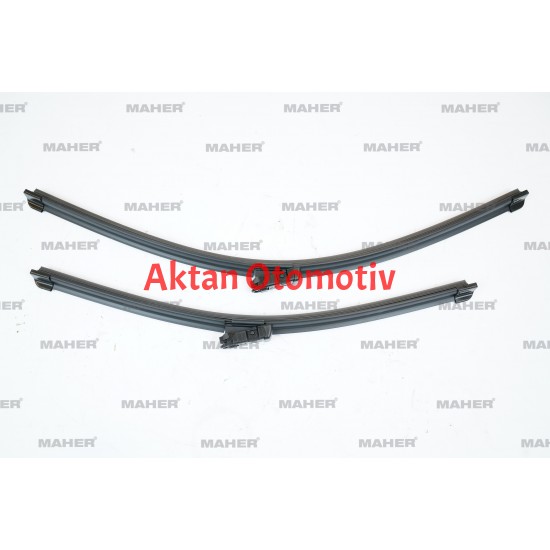 SİLECEK SÜPÜRGESİ TAKIM JETTA - PASSAT 10-14 / CC 10-12 / OCTAVIA 12-27 / Q2 16= 24+19 A620S (600mm+475mm)