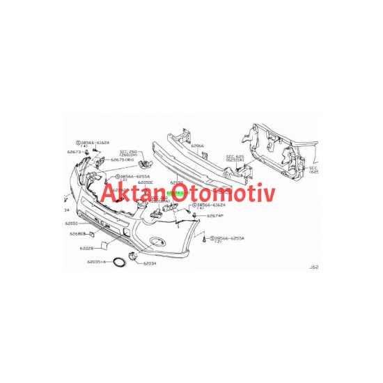 TAMPON BAĞLANTI BRAKETİ XTRAIL 07-13 ÖN SOL