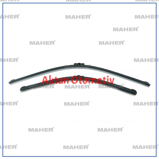 SILECEK SÜPÜRGESI TAKIM CADDY 04-10 / OCTAVIA 04-12 / A3 02-04 / GOLF5 03-05 / JETTA 05-06 ÇIFT DELIK 24+19 A936S (600mm+480mm)
