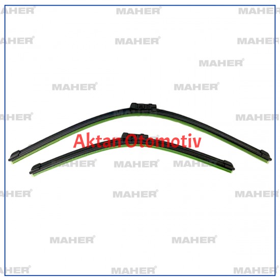 SİLECEK SÜPÜRGESİ TAKIM CADDY 10= / SUPERB 08-15 / HYUNDAİ I30 (FD) / P308 II (T9) / CEED (ED/FF2) / GIULIETTA 19mm BUTON 24+18 A187S (600mm+450mm)