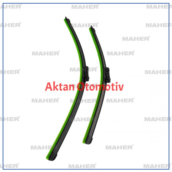 SILECEK SÜPÜRGESI TAKIM PASSAT 11-14 / Q2 16= / OCTAVIA 12= / GOLF7 12-16 / JETTA 10= 16mm BUTON 24+19 A979S (600mm+480mm)