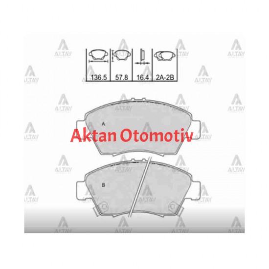 FREN BALATA CIVIC  96-00 1.6 ÖN