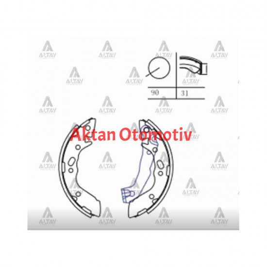 FREN BALATA ATOS  98-02 / ACCENT 95-97 PABUÇ ARKA
