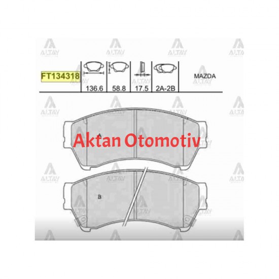 FREN BALATA MAZDA 6 09-12 ÖN FREN BALATA MAZDA 6 09-12 ÖN