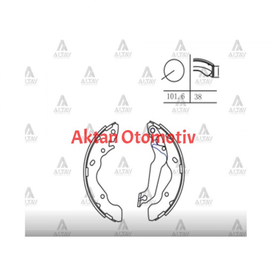 FREN BALATA ACCENT 00-05 / MATRIX 06-11 PABUÇ ARKA ÇAP : 203.2mm FREN BALATA ACCENT 00-05 / MATRIX 06-11 PABUÇ ARKA ÇAP : 203.2mm