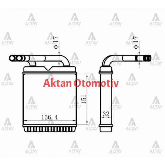 RADYATÖR KALORİFER L-300 90-08 BRAZING RADYATÖR KALORİFER L-300 90-08 BRAZING