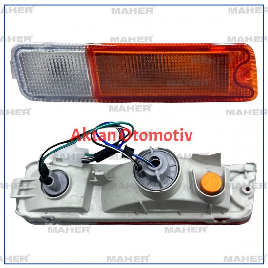 SİNYAL LAMBASI TAMPON L-200 99-00 SARI-BEYAZ SAĞ