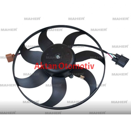 FAN RADYATÖR GOLF5 / GOLF6 / JETTA / PASSAT / CADDY / A3 / LEON 04-12 SOL 220W-360mm