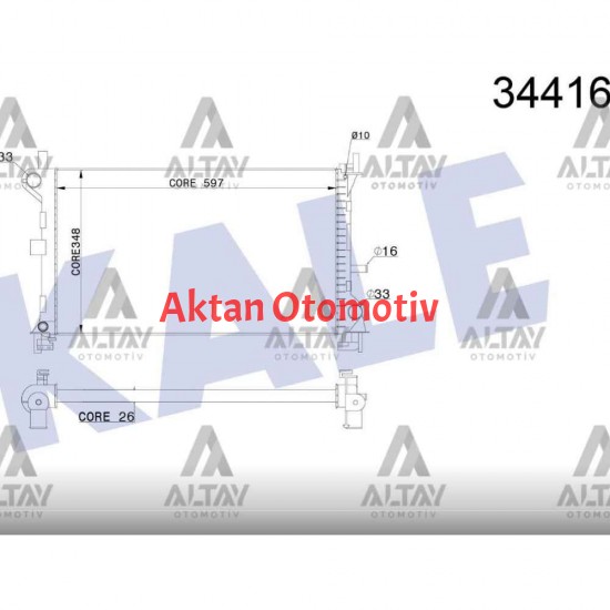 RADYATÖR SU FOCUS 98-05 1.4-1.6-1.8-2.0 16V (AT) BRAZING