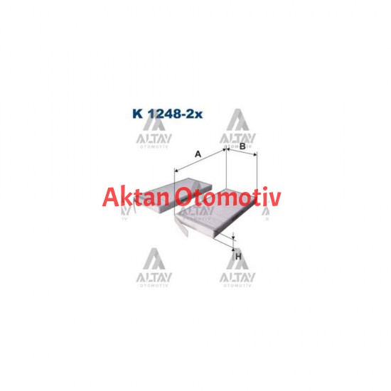 POLEN FİLTRESİ KANGO II / MASTER III / MOVANO B 08= ÇİFTLİ KARBONSUZ