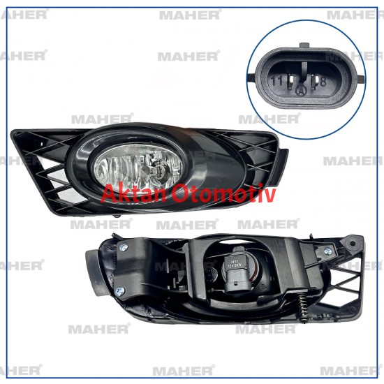 SİS LAMBASI CIVIC 09-11 FD6 MAKYAJLI KASA SİS KAPAKLI SOL