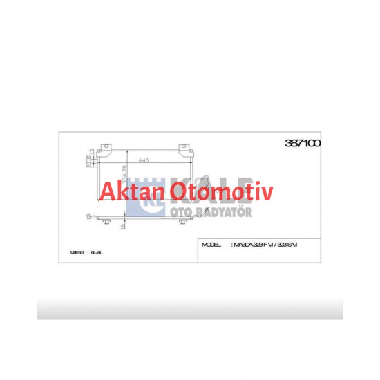 RADYATÖR KLİMA 323 98-03 1.5 / 1.8