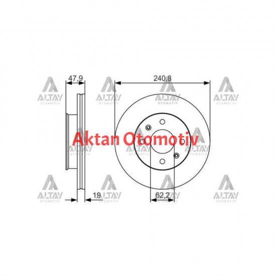 FREN DİSKİ GETZ 03-11 BENZİNLİ / ÖN HAVALI 241-4