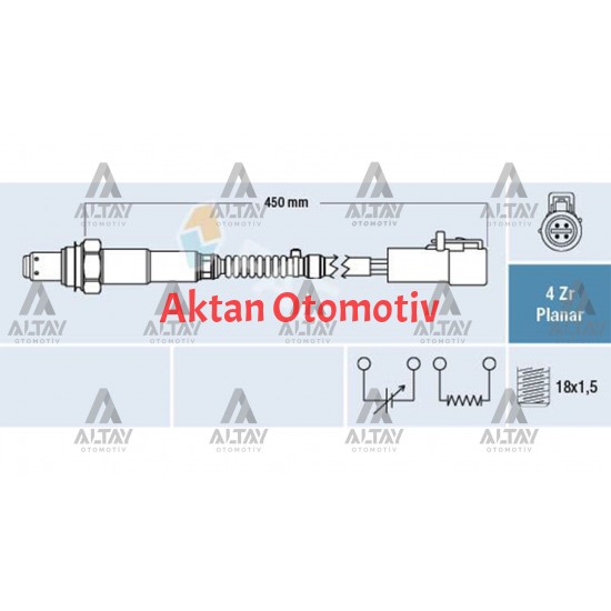 SENSÖR OKSİJEN C MAX II 10= (DXA - CB7. DXA - CEU) 1.6 TI  / FOCUS / C MAX 03-07 (DM2 1.6 / FOCUS II 04-11 MAVİ