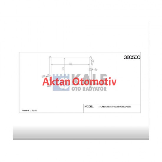 RADYATÖR KLİMA CRV 97-02 / INTEGRA 1.8I 97-00 / 581x366x16
