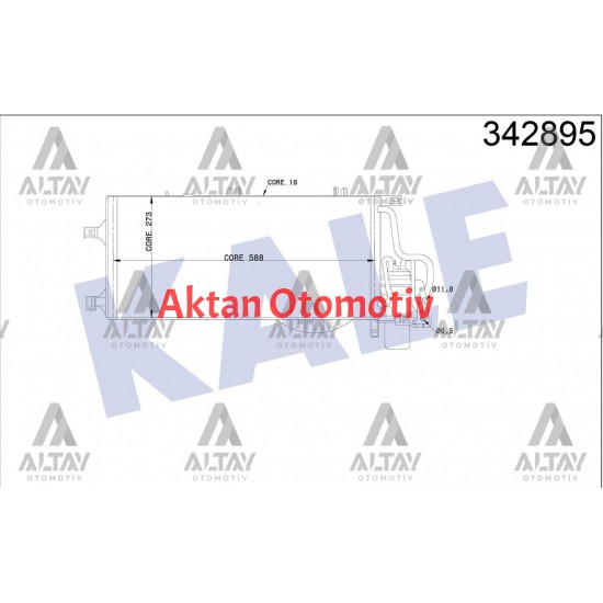 RADYATÖR KLİMA CORSA C / COMBO 03= 1.3-1.7 CDTI KURUTUCU İLE