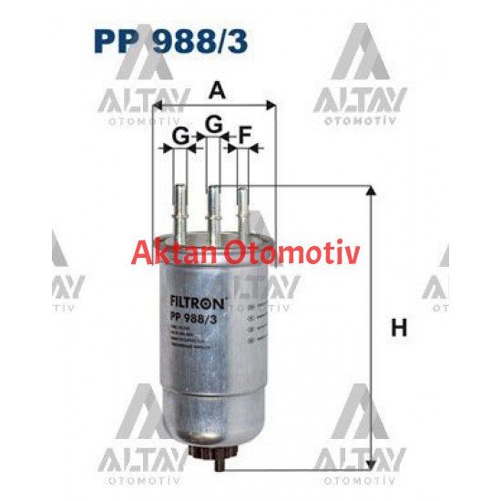 YAKIT FİLTRESİ (MAZOT) KANGOO 08= 1.5DCI / LAGUNA III 08= 1.5DCI-2.0DCI SU BOŞALTMA CİVATALI