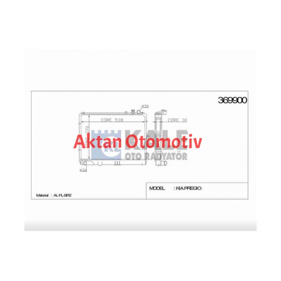 RADYATÖR SU PREGIO 97-05 375x538x26 M-T BRAZING