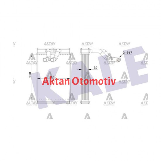 RADYATÖR KALORİFER STAREX 02-08 100HP / D4BH ÖN BRAZING
