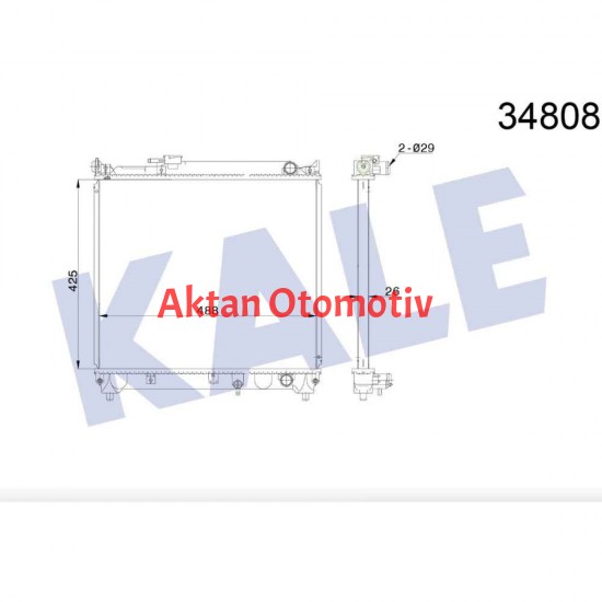 RADYATÖR SU VITARA 88-97 1.6 5 KAPI 26mm M-T BRAZING
