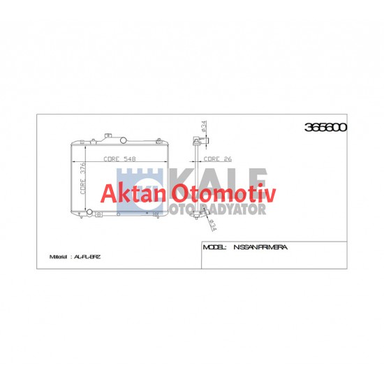 RADYATÖR SU SWIFT 06= 375x548x26 A-T BRAZING