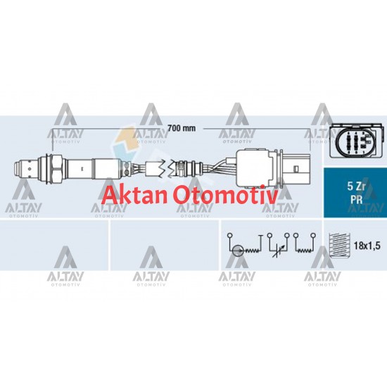 SENSÖR OKSİJEN GOLF / JETTA / İBİZA / LEON / FABİA / OCTAVİA / RAPİD / YETİ / ROOMSTER 09= CBZA-CBZB 1.2 ÖN