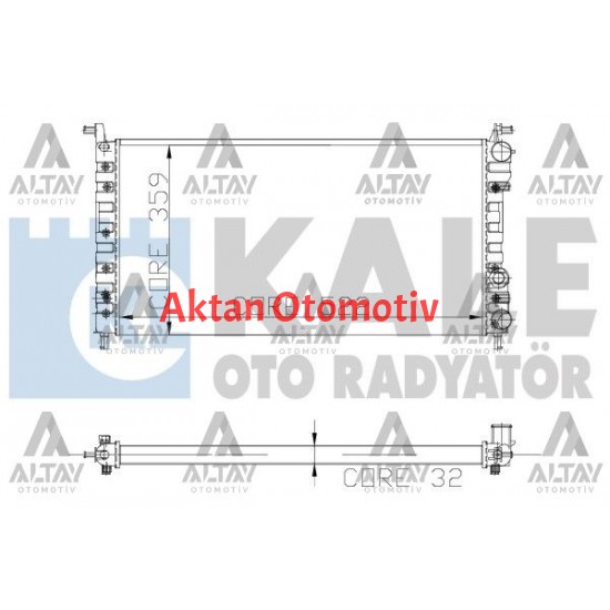 RADYATÖR SU PALIO 96-05 / SIENA 97-02 / 1.2-1.4-1.2 16V M-T 23mm MEKANİK