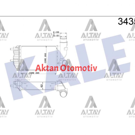 TURBO RADYATÖRÜ (INTERCOOLER) DUCATO / BOXER / JUMPER 94-02 1.9TD-2.5TDI-2.8 HDI-2.8 JTD