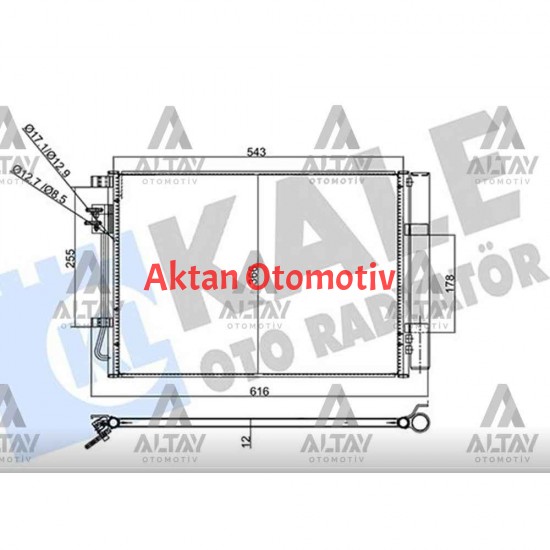 RADYATÖR KLİMA I-20 12-15 BENZİNLİ 12 MM
