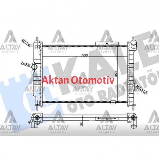 RADYATÖR SU ASTRA F 91-98 / 1.7 D M-T MEKANİK