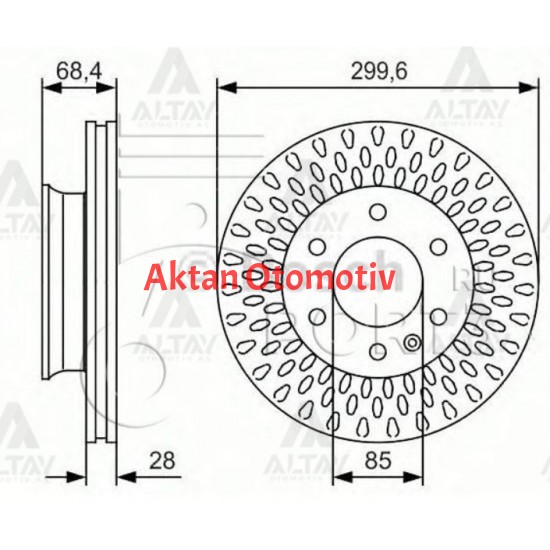 FREN DİSKİ CRAFTER 06-17 / SPRINTER 06-17 W906 / ÖN HAVALI TEK TEKER 300-6