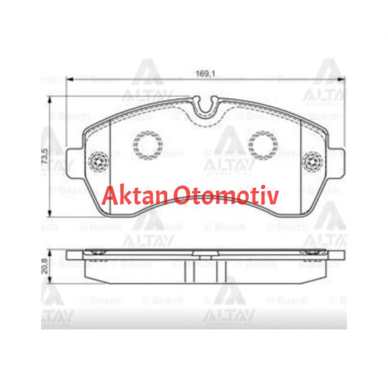 FREN BALATA SPRINTER 06-09 / CRAFTER 5T 06-16 ÇİFT TEKER 5T ÖN